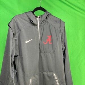 Nike Long sleeve Quarter zip with hood sideline jacket XL grey - Alabama